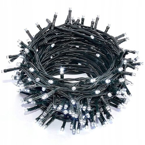 MOCNE LAMPKI CHOINKOWE 500 LED ZEWNĘTRZNE OZDOBY ŚWIĄTECZNE BIAŁY ZIMNY 35m na Arena.pl