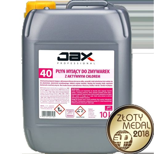 Płyn myjący do zmywarek z aktywnym chlorem 10L Jax na Arena.pl