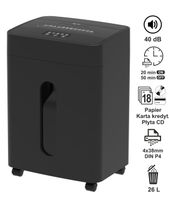 Ultra cicha 40 dB niszczarka ProEasy PCB-3418Q (P4) 4 x 38 mm