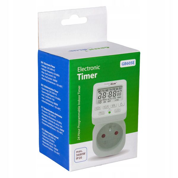 2x programator czasowy timer 18 programów włącznik wyłącznik ON/OFF 3680W zdjęcie 9