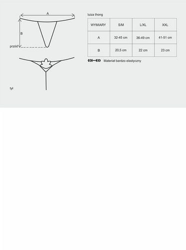 bielizna luiza stringi czarne l/xl na Arena.pl