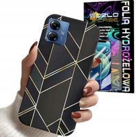 ETUI DO MOTOROLA MOTO G14 - MARMUREK GEOMETRYCZNE WZORY DLA KOBIET + FOLIA
