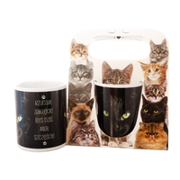 kubek ceramiczny w ozdobnym opakowaniu z napisem "Rzucam zaklęcie..."