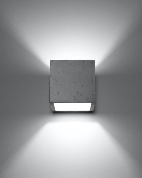 Kwadratowa LAMPA ścienna SL.0487 kostka OPRAWA kinkiet cube beton zdjęcie 2