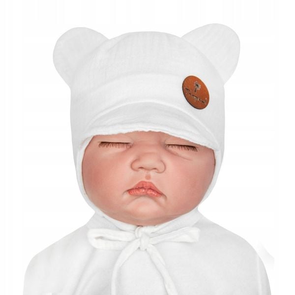CZAPKA NIEMOWLĘCA MUŚLIN letnia z daszkiem 42-44cm zdjęcie 5