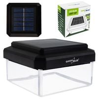 Lampka solarna LED na słupek ogrodzeniowy 80x80mm ciepły biały 3200K