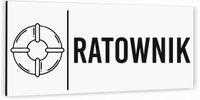 Tabliczka na drzwi RATOWNIK Aluminium BIAŁA NADRUK UV Piktogram