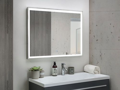Lustro Ścienne Led 60 X 80 Cm Srebrne Argens na Arena.pl