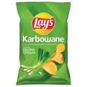 Lay's Chipsy karbowane o smaku zielonej cebulki 120 g