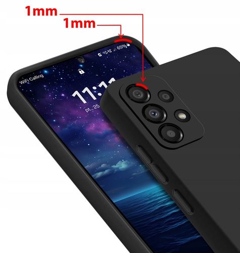 ZESTAW Etui do Samsung A53 5G | Matowe Czarne Silikon Slim +3 SZTUKI SZKŁO na Arena.pl