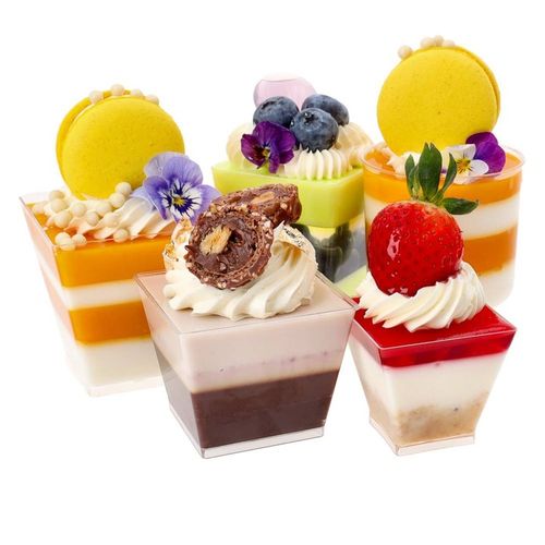 PUCHARKI DO DESERÓW Galaretka Na Mini Deserki Piramida Pojemnik 50szt 120ml na Arena.pl