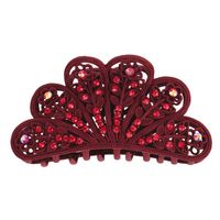 Metalowa klamra do włosów BORDOWA