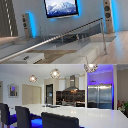 TAŚMA LED RGB 5m Ledy 5050 Listwa 230v 12v Z Zasilaczem NA PILOTA BLUETOOTH na Arena.pl