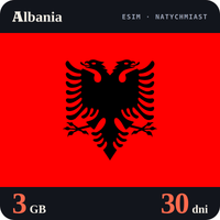 Karta eSIM Internet Albania 3 GB na 30 dni - bez rejestracji