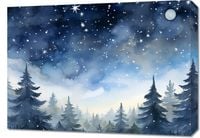 Obraz 70x50cm Tajemniczy Las o Zmierzchu