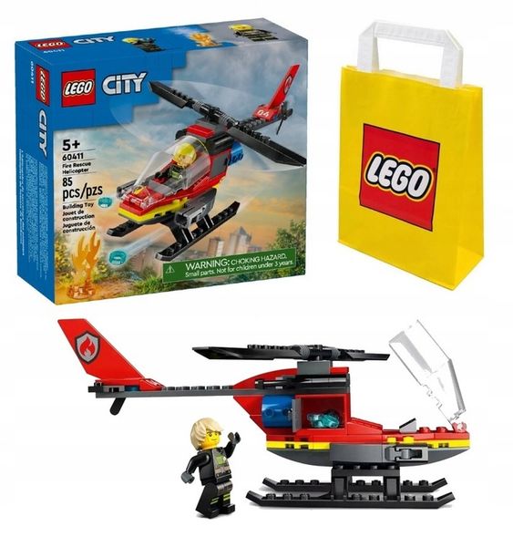 LEGO CITY 5+ STRAŻACKI HELIKOPTER RATUNKOWY 60411 zdjęcie 1