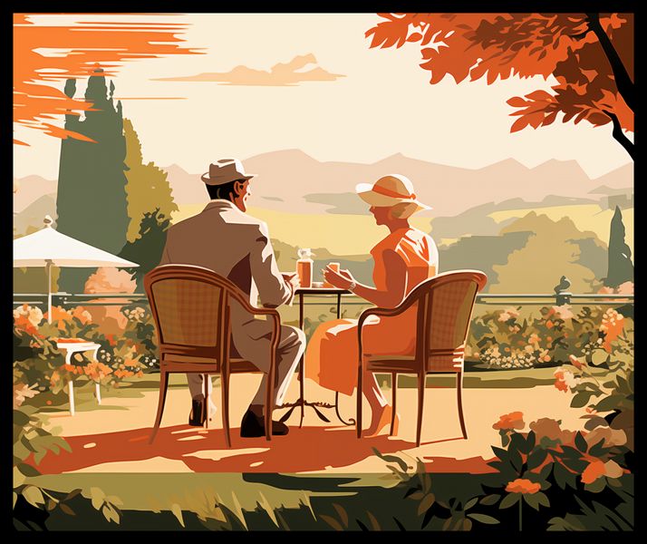 Plakat 60x50cm Retro Randka zdjęcie 2