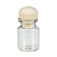 BUTELECZKA szklana 22x40mm 4cm z korkiem drewnianym i uszczelką 5szt.