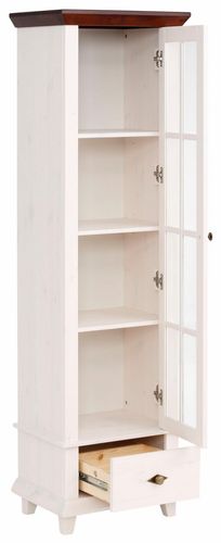 Piękna, sosnowa witryna z szufladą na Arena.pl