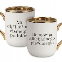KUBEK ELEGNAT BIAŁY PREZENT DLA KOLEŻANKI MI CH*J JE*ANY CIŚNIENIE PODNIÓSŁ