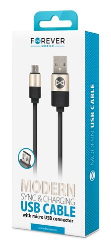 Kabel Forever micro-USB modern czarny 1m 2A na Arena.pl