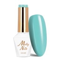 Lakier hybrydowy LED/UV Gel Polish MollyNails Blue Sky Nr 111 Ocean Blue 8g