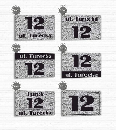 Tabliczka adresowa Numer domu Tablica adres posesji Metal ALUMINIUM 30x20 na Arena.pl