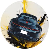 Opłatek na tort Urodziny Porsche Samochód Auto Logo Fura Bryka 18 30 40 50