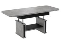 Ławostół Ława Rozkładana L15 Beton Jasny Czarna Stół Podnoszony 120/200x70