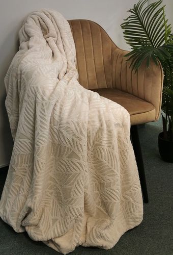 KOC GRUBY NA PREZENT TŁOCZONY WZÓR NARZUTA DLA CÓRKI 150x200 BEŻOWY na Arena.pl