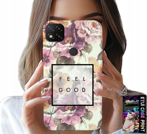 ETUI DO XIAOMI REDMI 9C - KWIATISTY WZÓR, MODNE DAMSKIE + SZKŁO na Arena.pl