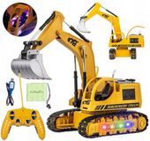Zdalnie Sterowana Koparka Gąsienicowa Na PILOTA RC Model w skali 1:16 LED-y