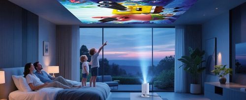 PROJEKTOR RZUTNIK Przenośny Android Smart Mini TV 4K LED Głośnik WIFI na Arena.pl