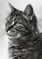 Plakat 40x55cm Kocie Wpatrzenie