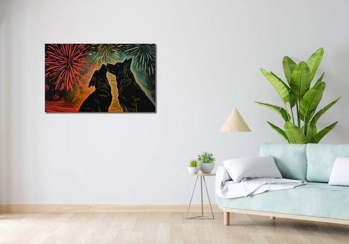 Obraz 100x60cm Psi Uścisk na Arena.pl