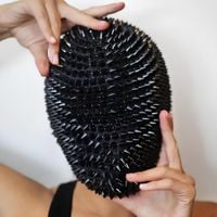 Maska z kolcami czarna oryginalny dodatek do cosplayu i imprez tematycznych