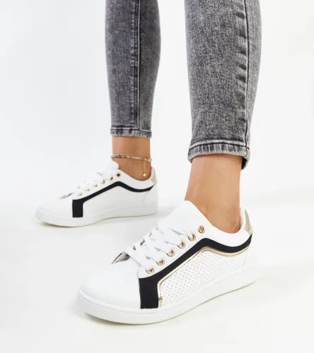 Biało-czarne sneakersy na platformie Amala 41 na Arena.pl