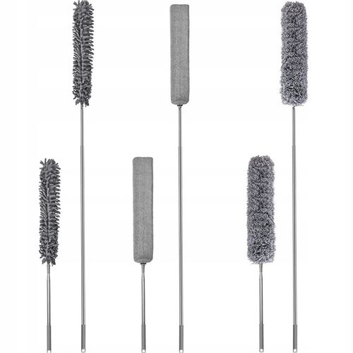 Szczotka do Kurzu Pajęczyn Zmiotka Teleskopowa Miotełka 280 cm Końcówki 4w1 na Arena.pl