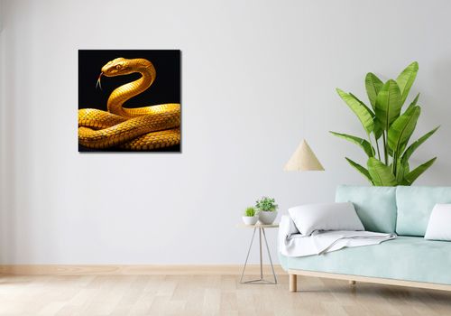 Obraz 70x70cm Złoty Wąż na Arena.pl