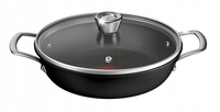 Patelnia z pokrywką TEFAL Excellence+ 24cm G3308802 Czarno-srebrny