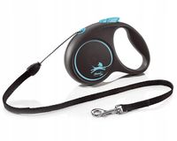 Smycz automatyczna Black Design Flexi linka 5 m niebieska M