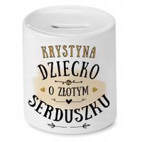 Skarbonka 330 Ml Dla Krystyny Córki Dziecka Z Nadrukiem Ze Zdjęciem
