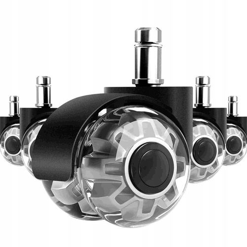 Zestaw 5 Kółek PU fi 11 ciche łożyska grube opony podłogi bez na Arena.pl