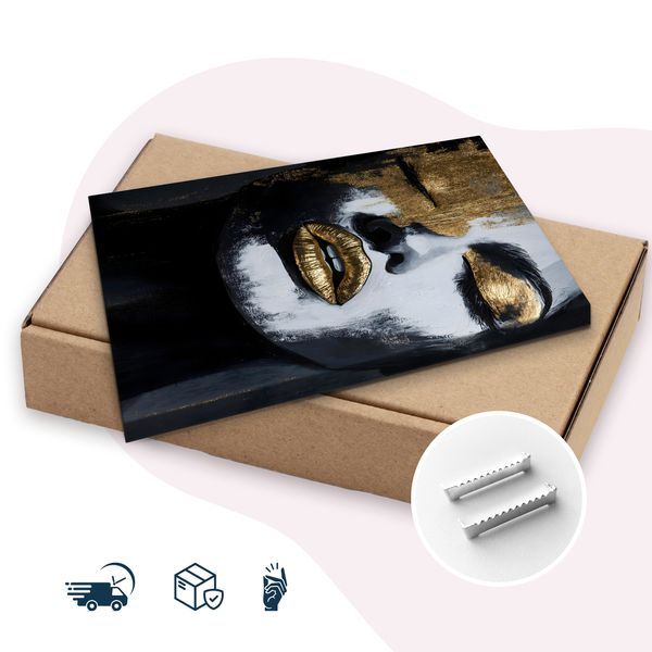 Obraz Na Płótnie Do Salonu Portret Kobiety Glamour Abstrakcja 50cm x 70cm zdjęcie 7