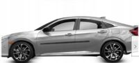Honda Civic Sedan - Listwy CZARNE Boczne Drzwi