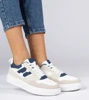 Biało-niebieskie sneakersy trampki damskie Lavria 38