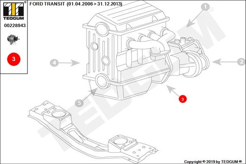 FORD TRANSIT PODUSZKA SILNIKA LEWA 08- na Arena.pl