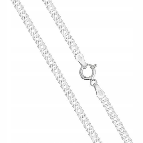 Łańcuszek Srebrny Rombo Pełny Diamentowany z Krzyżykiem 925 Grawer Gratis na Arena.pl