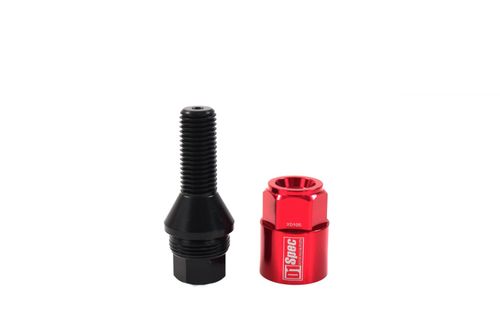 Śruby do kół D1Spec Heptagon 2w1 Stal 12x1.5 Red na Arena.pl