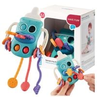 BABYONO ZABAWKA SENSORYCZNA EDUKACYJNY GRYZAK DLA NIEMOWLĄT 18m+ BOTTLE